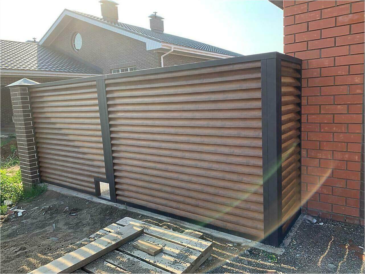 Забор-жалюзи каштан двусторонний фото3 в Шымкенте
