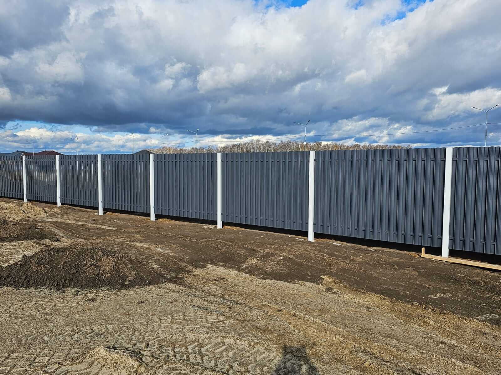 Забор из евроштакетника 234м RAL7024/7024 Серый Графит двусторонний фото 2 в Шымкенте