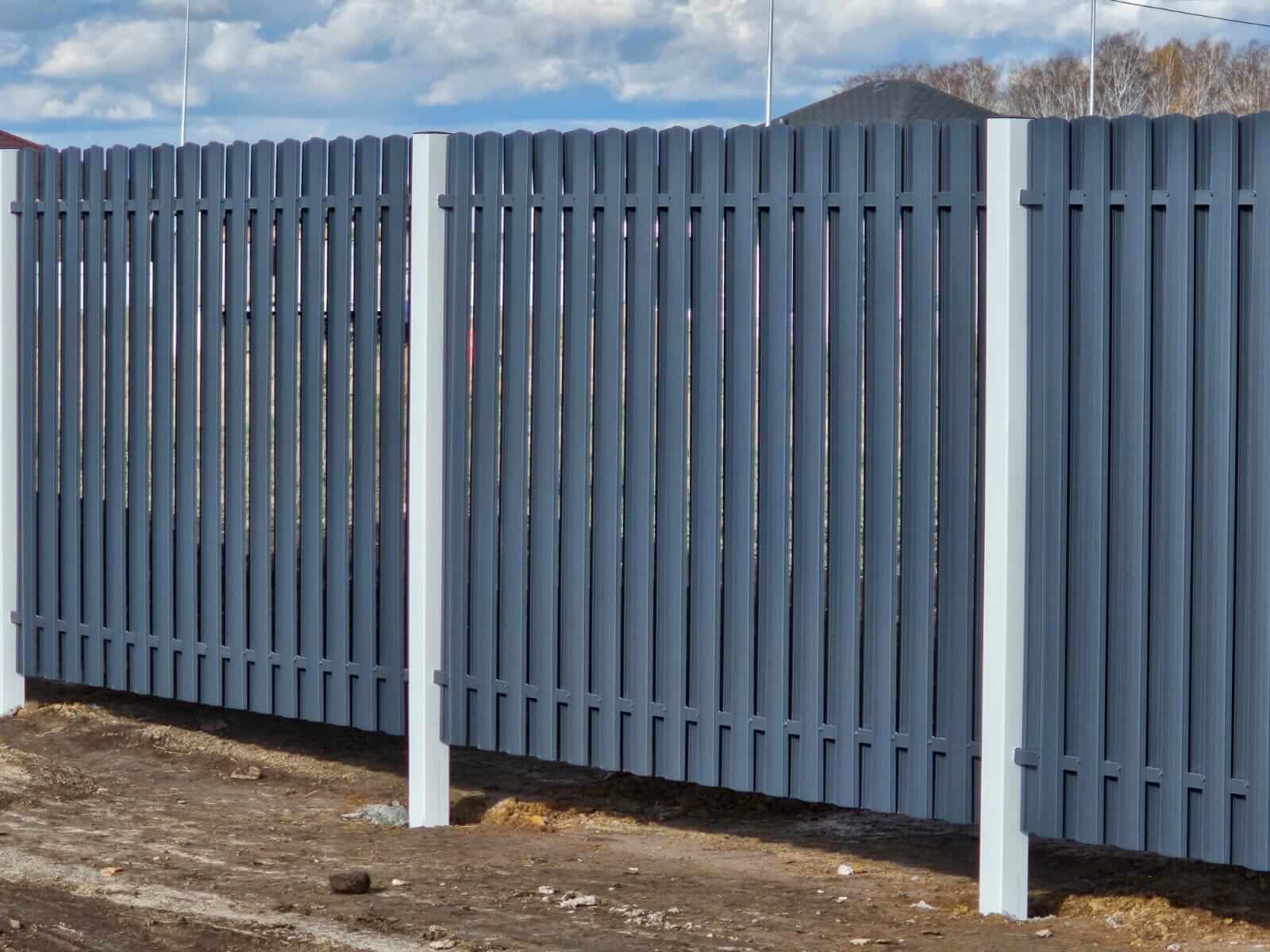Забор из евроштакетника 234м RAL7024/7024 Серый Графит двусторонний фото 1 в Шымкенте