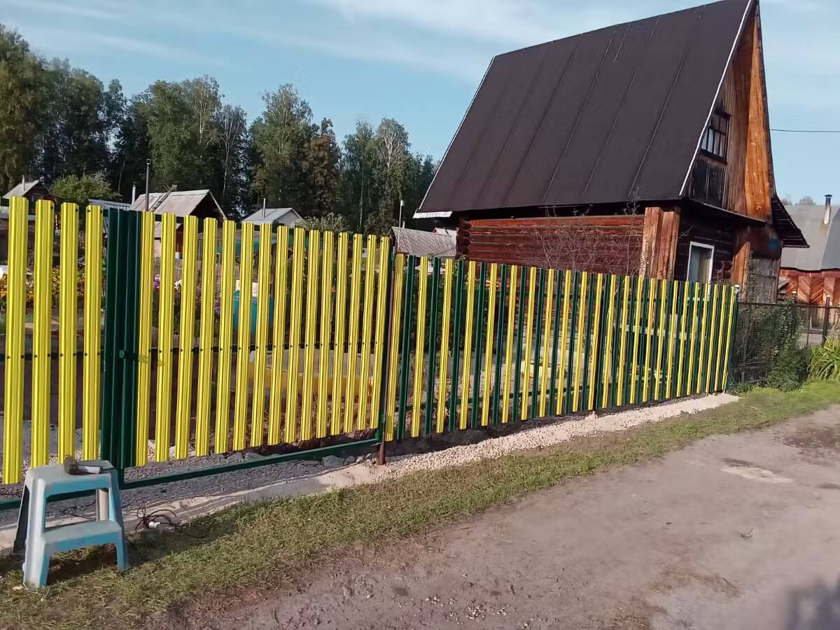 Забор из евроштакетника 13м RAL1018 Желтый фото 3 в Шымкенте