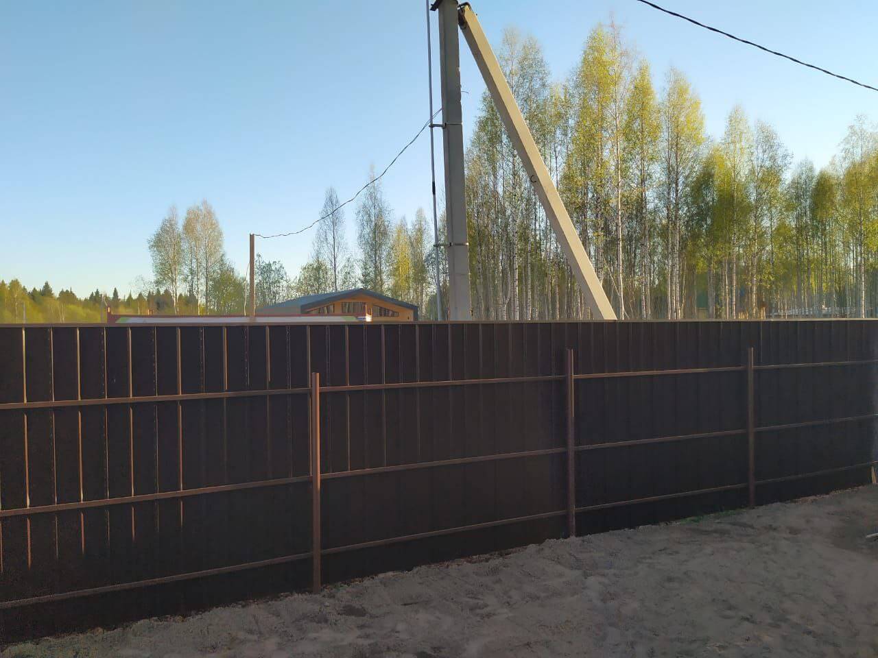 Забор из металлосайдинга ЕВРО-БРУС 25м Темный Каштан 3D Принтек фото 5 в Шымкенте