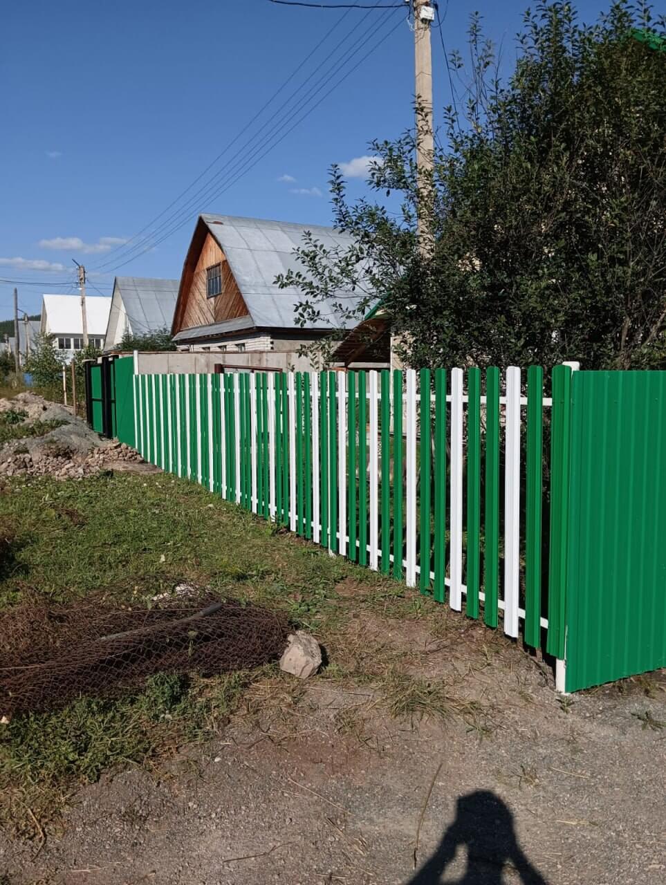 Забор из евроштакетника 10м RAL9003 Белый, RAL6029 Зеленая Мята в Шымкенте