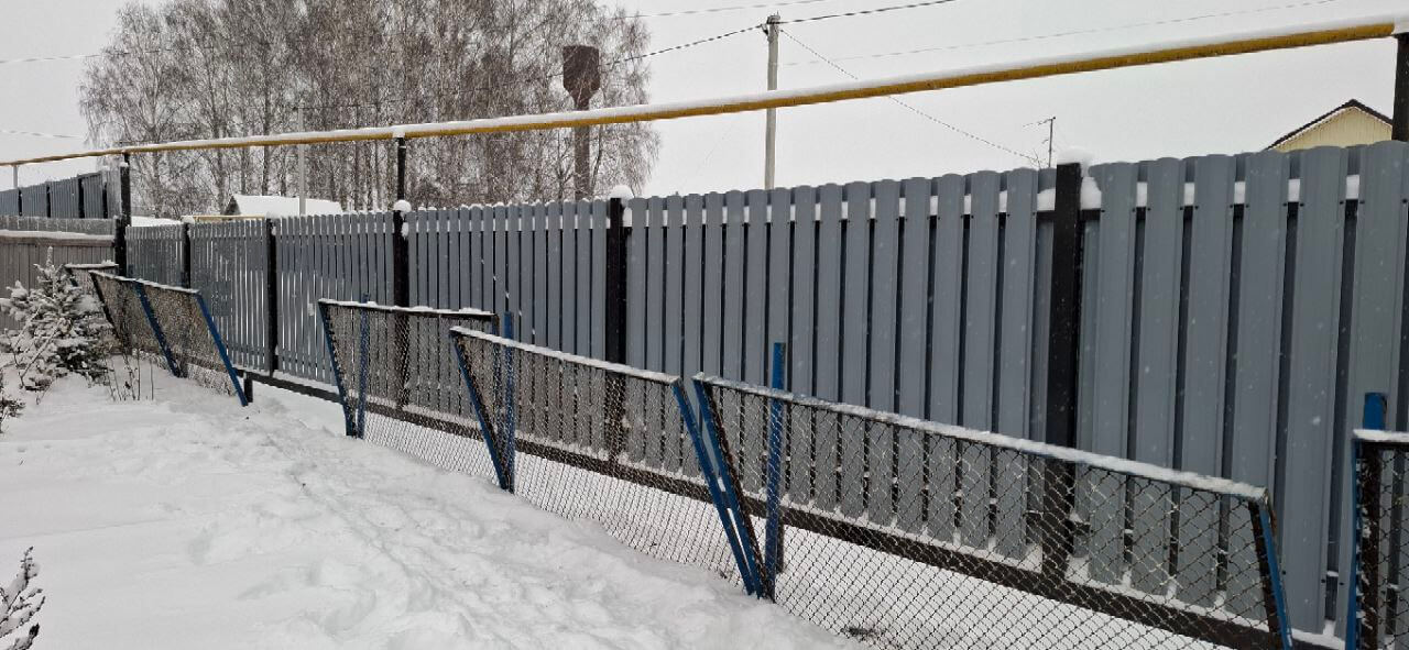 Забор из евроштакетника 27м RAL7024 Серый Графит МАТТЕ фото 5 в Шымкенте